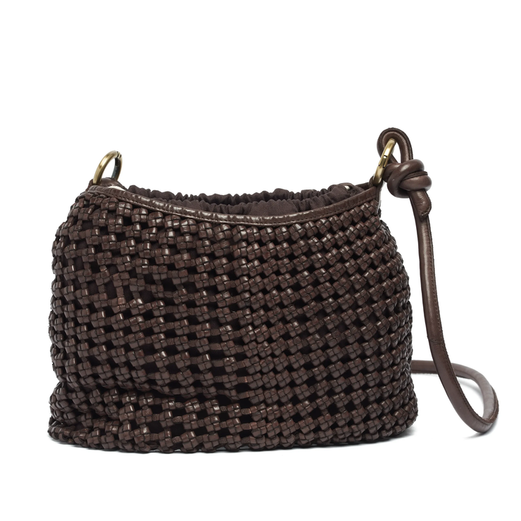 Tallow Woven Leather Bag - Chocolate