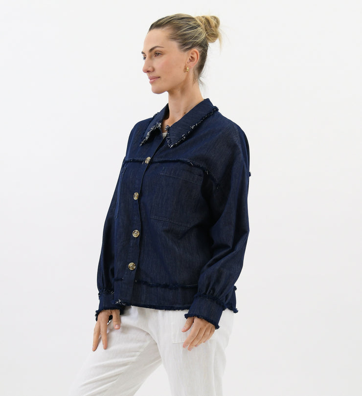 Rydel Jacket - Navy Chambray