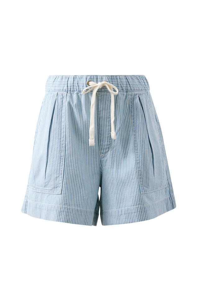Ceres Life - Darcy Relaxed Everyday Short - Indigo Stripe