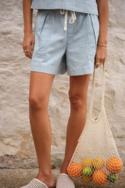 Ceres Life - Darcy Relaxed Everyday Short - Indigo Stripe