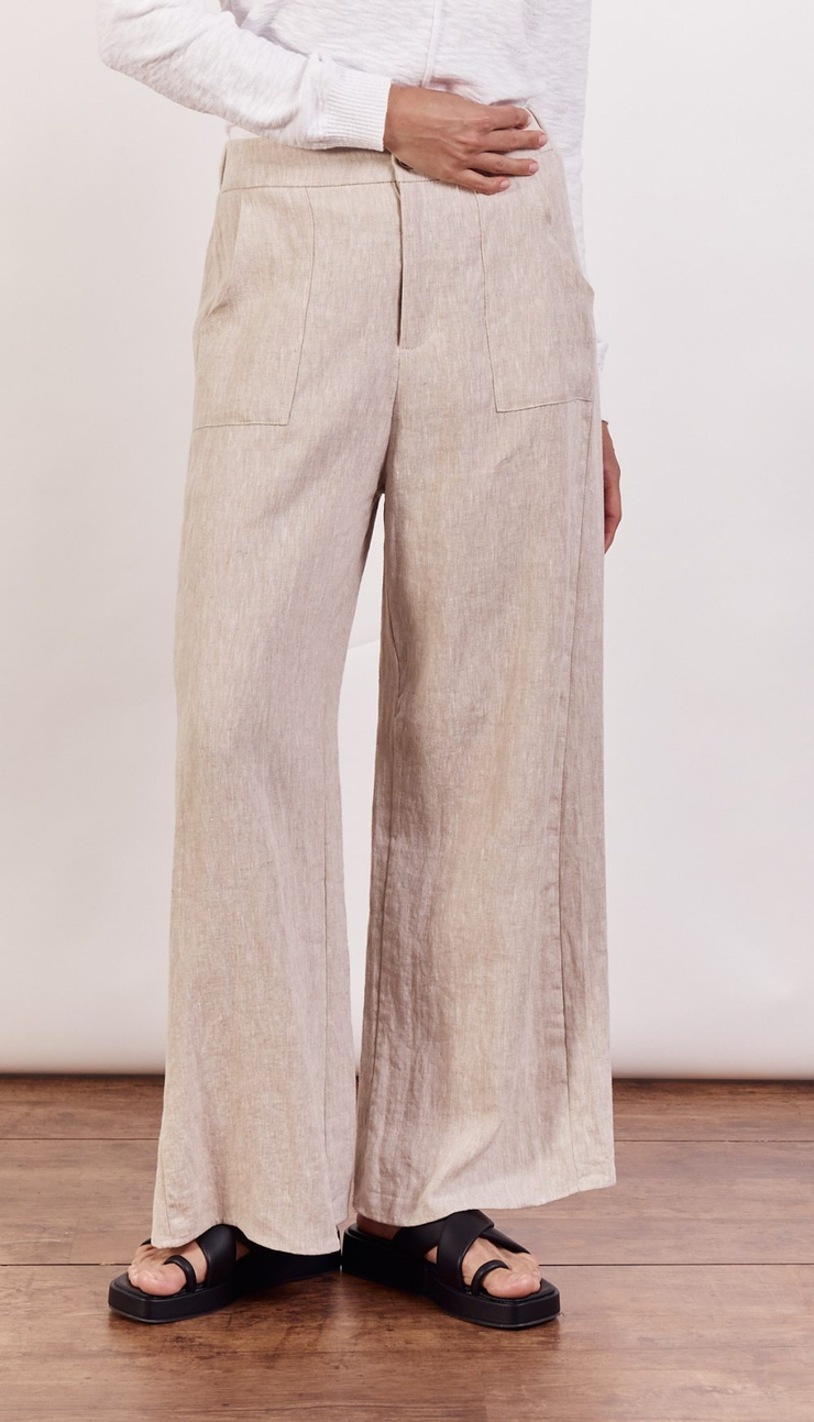 Little Lies - Jude Linen Pant - Natural