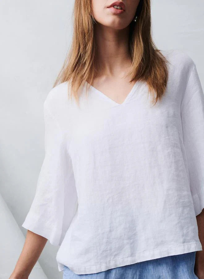 Little Lies - Andrea Top - White