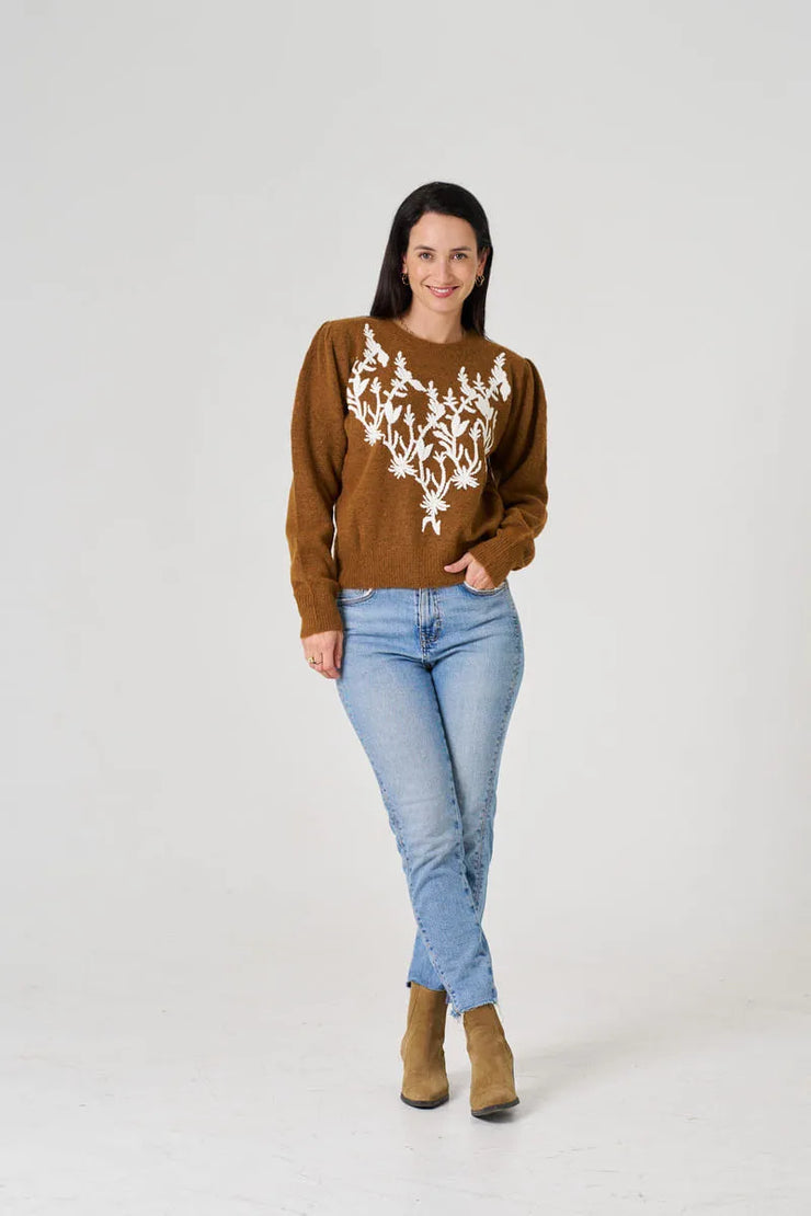 Chamonix Knit - Rust/White