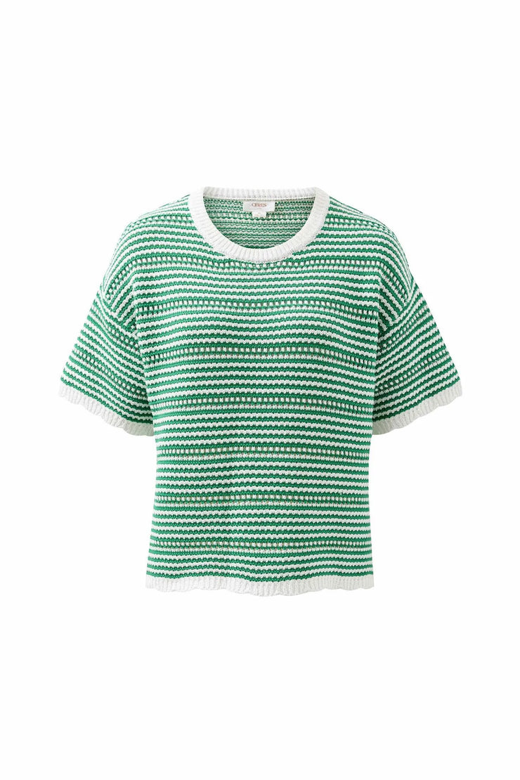 Ceres Life - Nina Boxy Knit Tee - Kelly Green
