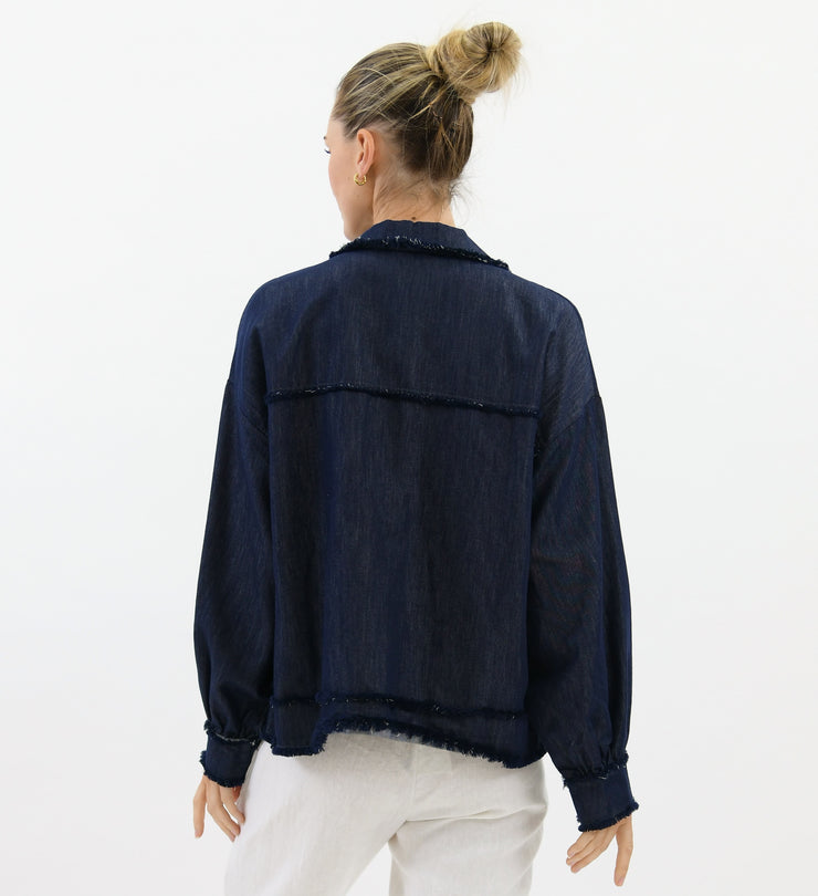 Rydel Jacket - Navy Chambray