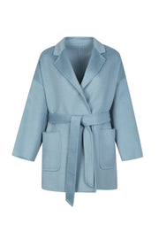 GDS - Noelle Merino Wrap Short Coat - Blue