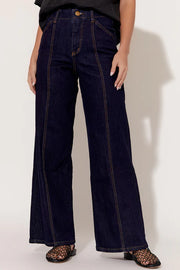 Adele Wide Leg Denim - Dark