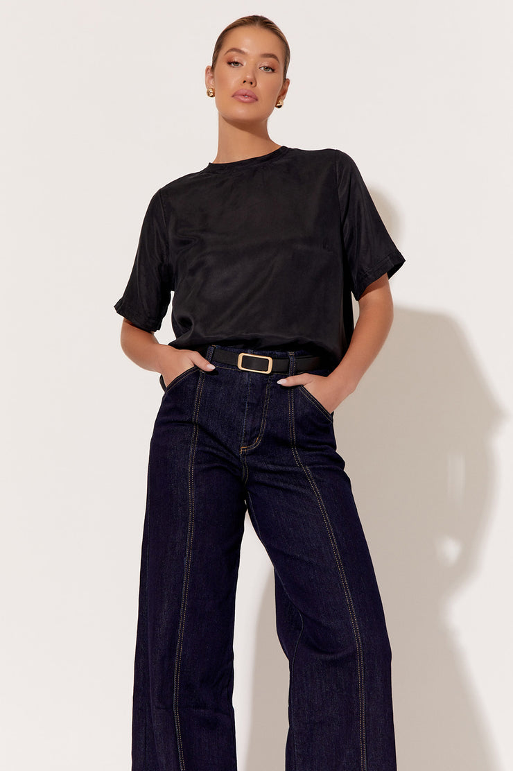 Adele Wide Leg Denim - Dark