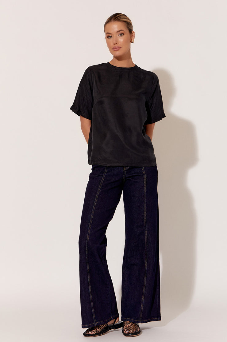 Adele Wide Leg Denim - Dark