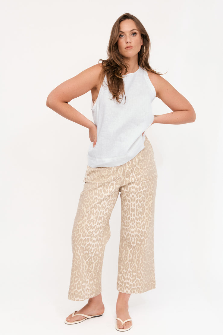 Evie Crop Jean - Leopard