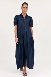 Daniela Light Weight Denim Maxi - Dark Denim