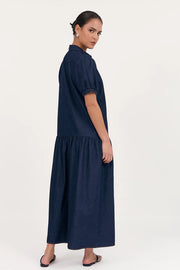 Daniela Light Weight Denim Maxi - Dark Denim