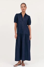 Daniela Light Weight Denim Maxi - Dark Denim