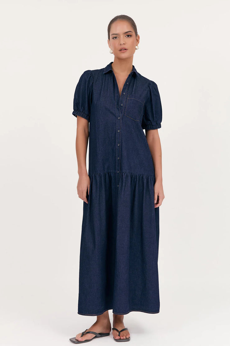 Daniela Light Weight Denim Maxi - Dark Denim