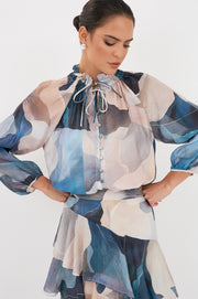 Opal Printed Top - Blue