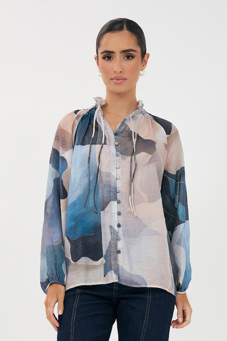 Opal Printed Top - Blue