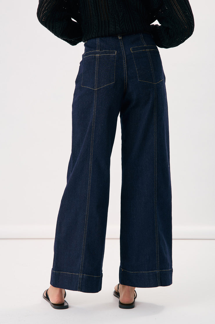 Dion Statement Pocket Jean - Dark Wash