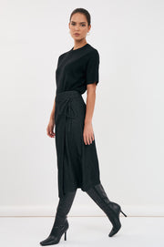 Elka Lightweight Denim Skirt - Black Wash