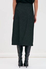 Elka Lightweight Denim Skirt - Black Wash