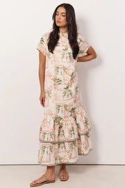Rio Linen Maxi Dress - Print