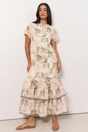 Rio Linen Maxi Dress - Print