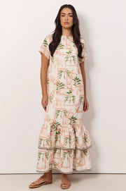 Rio Linen Maxi Dress - Print