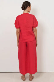 Maura Tie Detail Top - Red