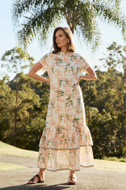 Rio Linen Maxi Dress - Print
