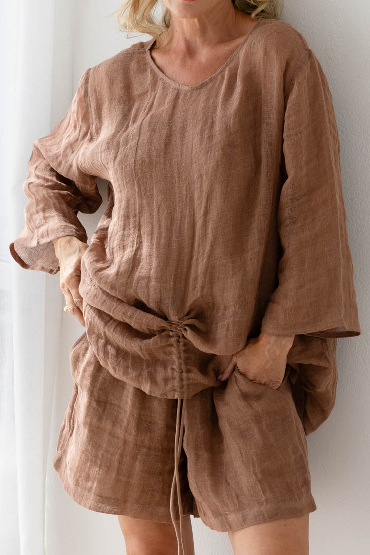Tallows Linen Short - Clay