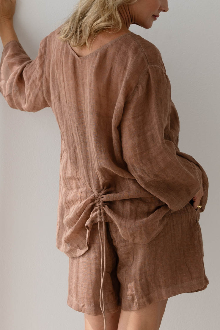 Tallows Linen Short - Clay