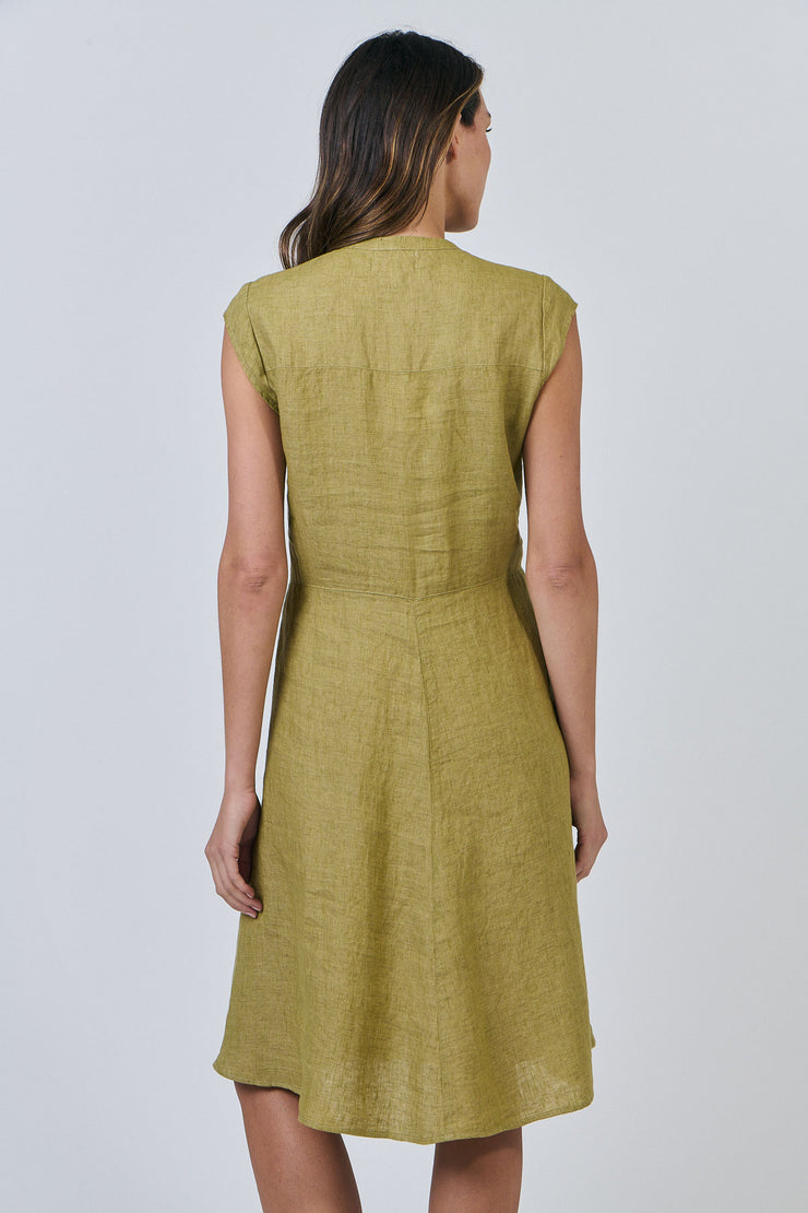 Heidi Tie Front Dress - Bamboo