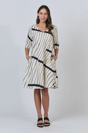 Noto Dress - Natural/Black