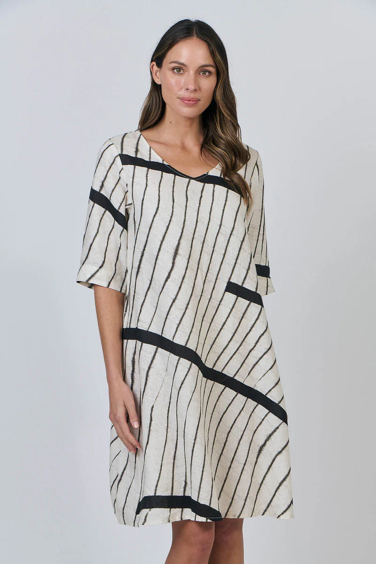 Noto Dress - Natural/Black