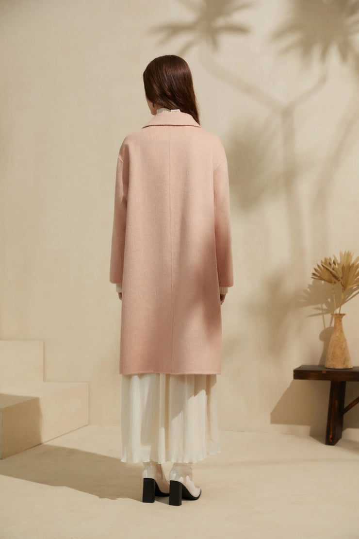 Simone Wool Coat - Cloud Pink