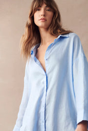 Little Lies - Boyfriend Shirt - Light Blue