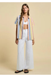 Little Lies - Della Pants - White