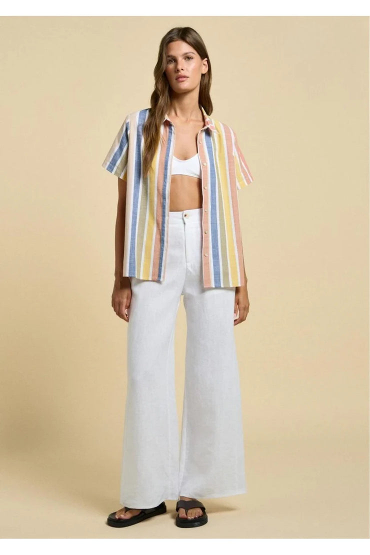 Little Lies - Della Pants - White