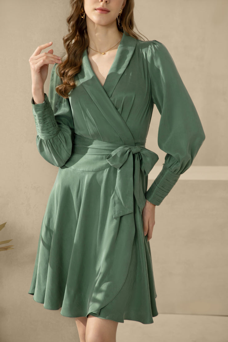 GDS - Vivianne Cupro Short Dress - Sage