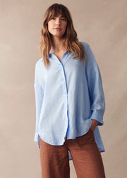Little Lies - Boyfriend Shirt - Light Blue