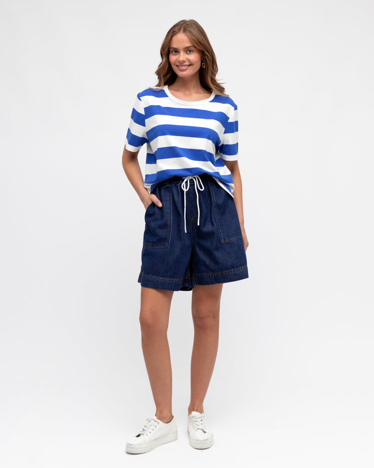 Solange Denim Shorts - Dark Wash