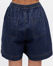 Solange Denim Shorts - Dark Wash