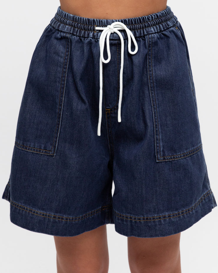 Solange Denim Shorts - Dark Wash