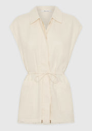 Morrison - Yasmin Linen Vest - Ecru
