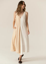 POL - Saga Two Tone Dress - Butter/Ivory