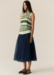 POL - Marc Multi Stripe Tank - Green Multi