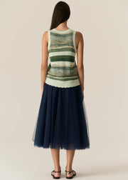 POL - Marc Multi Stripe Tank - Green Multi