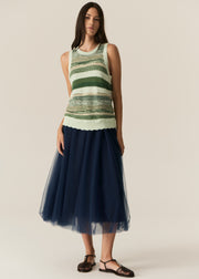 POL - Marc Multi Stripe Tank - Green Multi