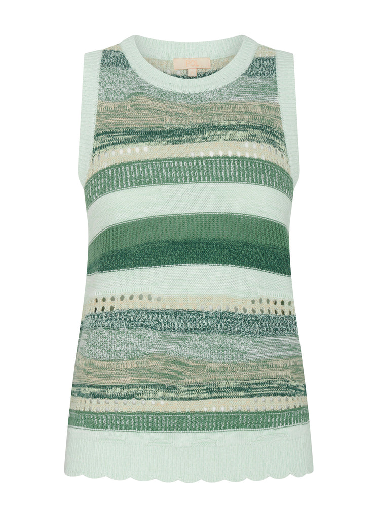 POL - Marc Multi Stripe Tank - Green Multi