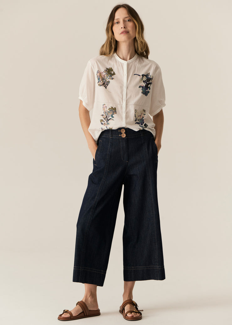 POL - Carsen Crop Pant - Dark Wash