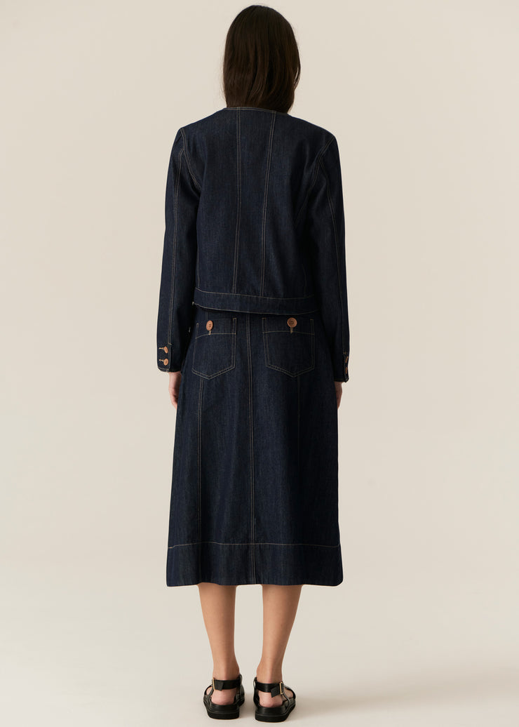 POL - Carsen Skirt - Dark Wash